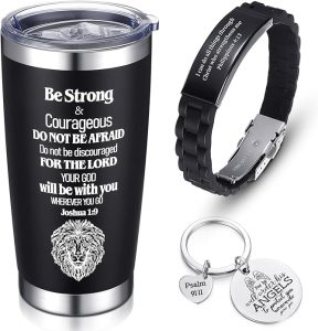 3 Piece Men's Gift Set (Tumbler, Wristband, Keychain)