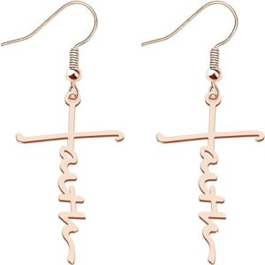 Faith Cross Earrings