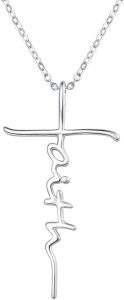 Faith Necklace for Women - Sterling Silver