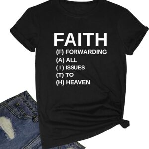 FAITH Woman's Black T-Shirt