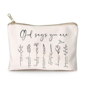 God Says You Are Cosmetic Bag